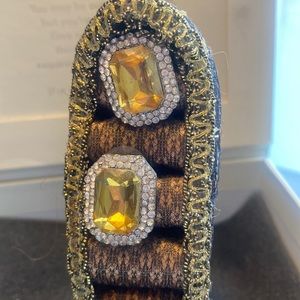 Gold and Silver Statement Earrings